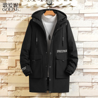 歌爱妮2021棉衣男士外套冬季潮流中长款棉袄子加肥加大码大衣工装羽绒棉服男
