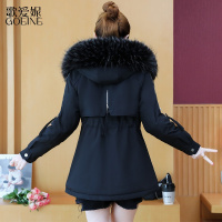 歌爱妮冬装棉服女2021新款加绒加厚派克服反季小个子棉袄外套休闲