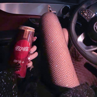 Ideamini网红袜子女超火抖音网红烫钻丝袜高密度丝袜带钻网袜黑色性感女袜子