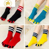 Ideamini蓝姿欣春夏运动款五指袜女彩指运动精梳棉中筒可爱脚趾分开袜子袜子