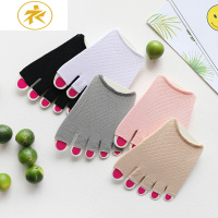 Ideamini5双装夏季超薄五指袜套隐形分脚趾鱼嘴露趾露跟丝袜防滑透气超弹袜子