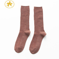 Ideamini求掌柜 堆堆袜女金银丝日系超柔中筒棉袜春秋薄韩版亮丝银葱袜子袜子