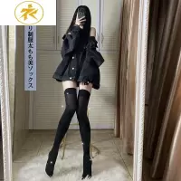 Ideamini日系JK丝袜女过膝袜学生长筒袜黑丝大腿袜防滑硅胶中筒小腿袜显瘦袜子