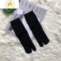 Ideamini分趾袜二趾袜男女情侣中筒夏季薄款黑色香芋紫猪蹄袜棉白色短袜袜子