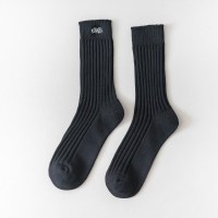Ideamini棉袜子男长袜春季工装裤袜复古港风高腰长筒袜黑白中筒色潮袜袜子