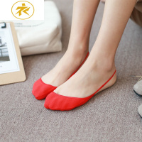 Ideamini包头半拖鞋袜子女夏薄小脚3435码棉超浅口小号穿单鞋脚掌隐形袜袜子