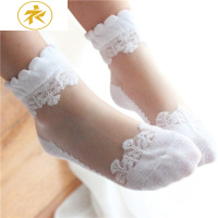 Ideamini女童夏季薄款水晶袜子透明玻璃丝袜韩版宝宝透气防蚊儿童短袜袜子