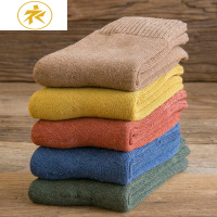 Ideamini冬季袜子女中筒袜加厚保暖加绒秋冬天长袜女潮棉底毛巾袜长筒袜袜子