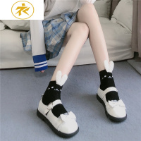 Ideamini时尚潮流堆堆袜女日系jk中筒袜韩版少女可爱小腿袜卡通兔耳朵袜子袜子