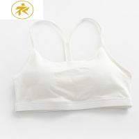 Ideamini运动抹胸Y型后背交叉美背吊带小背心式文胸一体内衣女无钢圈裹胸抹胸