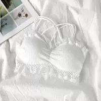 Ideamini春装少女美背抹胸薄款小胸聚拢胸罩防走光蕾丝无钢圈文胸学生内衣抹胸