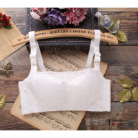 Ideamini防走光内衣女抹胸式文胸夏季薄款无钢圈聚拢白色内衣打底蕾丝裹胸抹胸