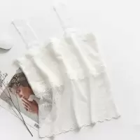 Ideamini特大码裹胸抹胸防走光吊带长款蕾丝花边打底弹力胖mm背心200斤夏抹胸