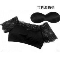 Ideamini防走光蕾丝抹胸裹胸无肩带内衣打底半截带袖少女背心式无钢圈文胸抹胸