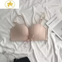 Ideamini无肩带内衣女小胸聚拢裹胸拉绳绑带无钢圈胸罩抹胸式防滑隐形文胸抹胸