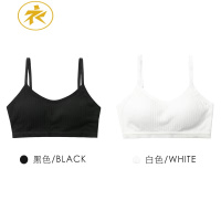 Ideamini内衣女无钢圈学生高中少女小聚拢棉胸罩夏季薄款抹胸式美背文胸抹胸