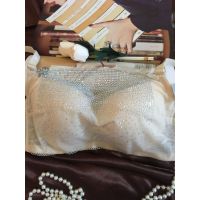 Ideamini直销新款亮钻抹胸式文胸罩黑色带钻彩钻防走光聚拢性感公主内衣抹胸