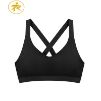 Ideamini后背交叉带性感美背罗纹运动裹胸式抹胸带胸垫少女防走光吊带背心抹胸