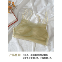 Ideamini抹胸式内衣女小胸聚拢无钢圈薄款防走光学生高中少女文胸大胸显小抹胸