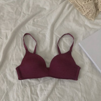 Ideamini无钢圈内衣少女聚拢性感美背裹胸薄款文胸学生大胸显小黑色抹胸夏抹胸