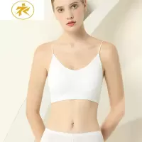 Ideamini内衣女无钢圈吊带背心一片式胸罩防走光抹胸薄款光面聚拢文胸抹胸