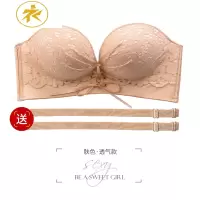 Ideamini无肩带内衣女小胸聚拢防滑美背薄款夏季隐形文胸贴抹胸加厚裹胸罩抹胸