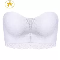 Ideamini无肩带文胸聚拢防滑上托小胸罩抹胸式美背隐形性感露肩内衣女夏季抹胸