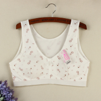 Ideamini中老年打底内衣女 棉无钢圈背心 大码罩杯老年人妈妈文胸棉