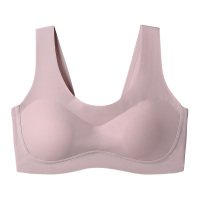 Ideamini泰国乳胶内衣女士后排扣可调节舒适聚拢无钢圈背心式运动文胸