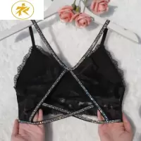 Ideamini美背吊带小背心蕾丝抹胸打底聚拢夏内搭性感裹胸带胸垫钻少女内衣