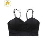 Ideamini吊带少女冰丝背心女运动瑜伽文胸速干跑步美背一体式带胸垫聚拢