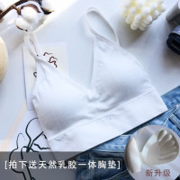 Ideamini性感大露背乳胶内衣美背U型吊带背心式文胸一体女可外穿薄款抹胸