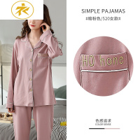 Ideamini妈妈睡衣女春秋棉长袖中老年人加肥加大码200斤棉秋冬家居服睡衣