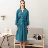 Ideamini春季柔软吸水毛巾料浴袍女可爱薄款性感情侣睡袍睡衣男级浴衣睡衣