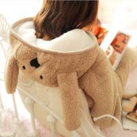 Ideamini珊瑚绒可爱加厚睡衣女春秋冬季款超厚加绒家居服夹棉可外穿套装睡衣