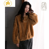 Ideamini妮狄娅睡衣女秋冬长袖珊瑚绒法兰绒休闲冬季加厚可外穿家居服套装睡衣