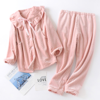 Ideamini冬天孕妇睡衣女秋冬月子服冬季产后哺乳家居服喂奶加厚加绒珊瑚绒睡衣