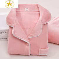 Ideamini冬季睡衣女2020年新款珊瑚绒加绒不加厚海岛绒女式色秋冬家居服睡衣