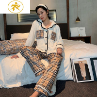 Ideamini情侣睡衣秋冬加厚珊瑚绒保暖男士法兰绒开衫韩版简约女家居服套装睡衣