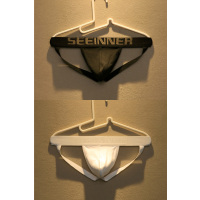 Ideamini2条装男士性感个性内裤男低腰棉质透气双丁字裤青年潮流色露臀内裤