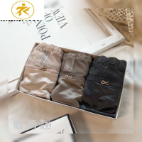 Ideamini精品三条盒装魅丽翘高雅蕾丝高腰内裤女士大版包臀性感提臀三角裤内裤