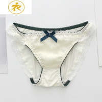 Ideamini复古宫廷蕾丝蝴蝶结超细牛奶丝低腰短裤少女日系甜美女士内裤内裤