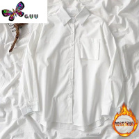 语娄白衬衫女设计感小众2023宽松学生薄款衬衣女长袖百搭打底衫