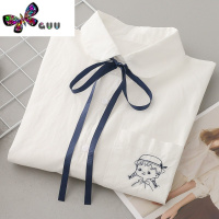 语娄初中女生长袖衬衫中学生学院风衬衣高中生小清新春装女