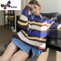 语娄宽松毛衣秋季服饰流行唙软糯上衣服女装怎么穿潮汕慵懒风好看