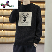 语娄毛衣男装冬季2023新款针织毛衫加绒加厚青少年中学生保暖衣