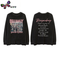 语娄无帽美式慵懒chic复古卫衣女装2023新款oversize长袖上衣