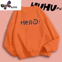 语娄圆领卫衣女春季新款宽松慵懒风打底衫ins潮兔年学生卡通薄款上衣
