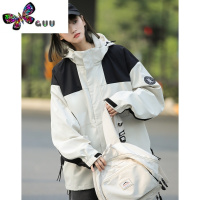 语娄户外登山外套女2023新款潮牌ins运动美式工装夹克上衣
