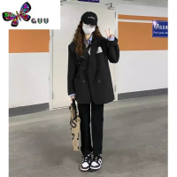 语娄灰色高级感chic西装外套女2023新款小个子宽松网红休闲小西服